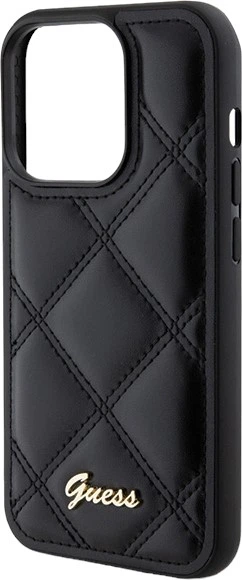 Etui plecki Guess HC PU Quilted Metal Logo do Apple iPhone 15 Pro Max Black (3666339149635) - obraz 2