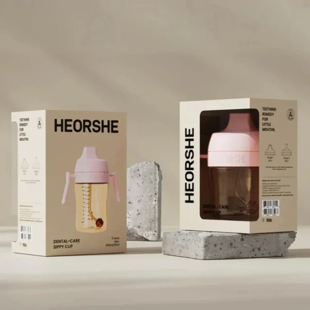 Поильник непролывайка HEORSHE Pink 6+m 210 мл - изображение 4
