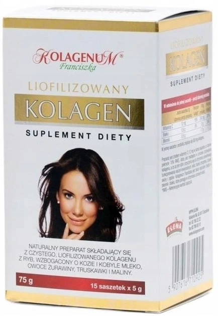 Suplement diety Elena Kolagenum Franciszka Liofilizowany Kolagen 15 saszetek (5907616710925) - obraz 1