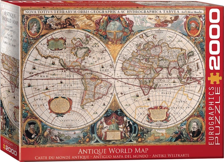 Puzzle Eurographics Hondio Henricus Antique world map 2000 elementów 8220-1997 (628136119979) - obraz 1