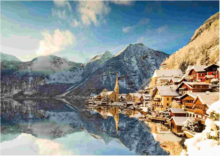 Puzzle Educa Hallstatt zimą Austria 1500 elementów 113420 (8412668202849) - obraz 2