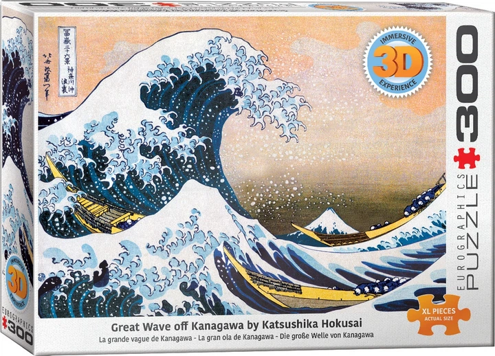 3D-пазл Eurographics Hokusai Велика хвиля в Канагаві 300 елементів 6331-1545 (628136415453) - зображення 1