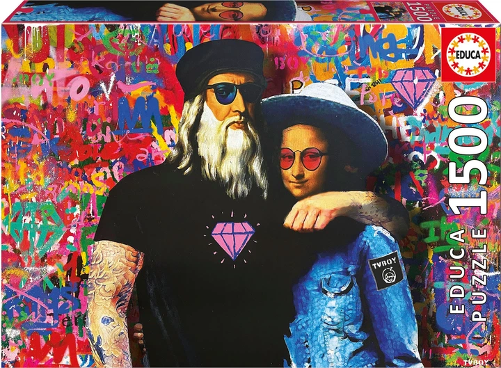 Пазл Educa Лео і Ліза TV boy 1500 елементів 113444 (8412668201811) - зображення 1