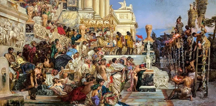 Puzzle Castor Henryk Siemiradzki Nero's torches 4000 elementów C-400423-2 (5904438400423) - obraz 2