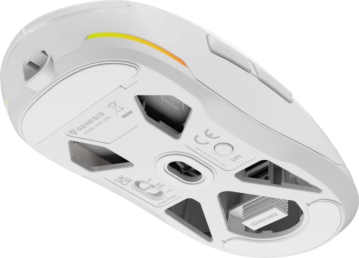 Миша Genesis Zircon 660 Pro Wireless/Bluetooth/USB White (NMG-2194) - зображення 10