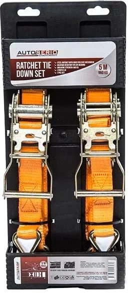 Транспортний ремінь з натягувачем AUTOSERIO Ratchet Tie Down XH-RB028 960 кг 5 м 2 шт (4770364226069) - зображення 2
