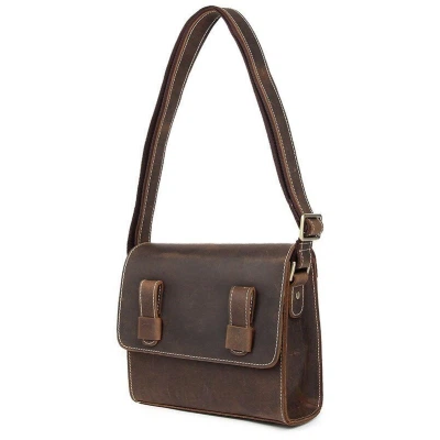Сумка Vintage Мужская в винтажной коже Коричневая (14980) - Фото 3 Сумка Vintage Мужская в винтажной коже Коричневая (14980) - изображение 3