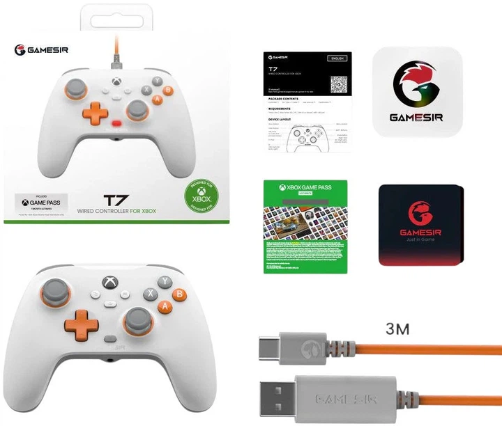 Kontroler GameSir T7 Xbox Wired White (GST7001) - obraz 5