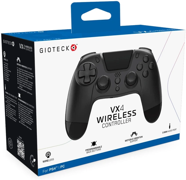 Kontroler Gioteck VX-4 Wireless do PlayStation 4 Black (0812313015950) - obraz 3