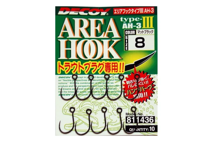 Гачки Decoy AH-3 Area Hook III №8 (10 шт/уп) (6102043001) - Фото 1 Гачки Decoy AH-3 Area Hook III №8 (10 шт/уп) (6102043001) - зображення 1