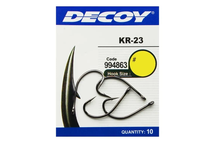 Гачки Decoy KR-23 Black Nickeled №1 10шт (6102029001) - Фото 1 Гачки Decoy KR-23 Black Nickeled №1 10шт (6102029001) - зображення 1