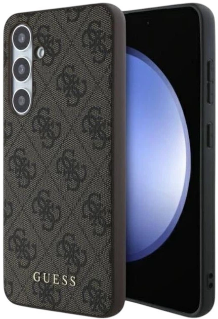 Панель Guess Hardcase 4G Metal Gold Logo для Samsung Galaxy S24 FE Brown (GUHCS24FEG4GFBR) - зображення 1