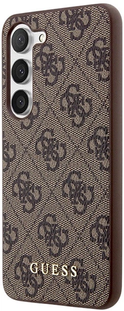Etui plecki Guess 4G Metal Gold Logo do Samsung Galaxy S24+ Brown (GUHCS24MG4GFBR) - obraz 2