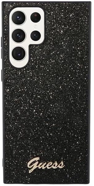 Etui plecki Guess Glitter Script do Samsung Galaxy S24 Ultra Black (GUHCS24LHGGSHK) - obraz 2