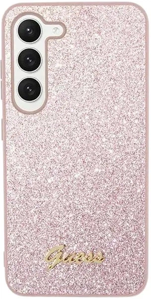 Etui plecki Guess Glitter Script do Samsung Galaxy S24+ Pink (GUHCS24MHGGSHP) - obraz 2