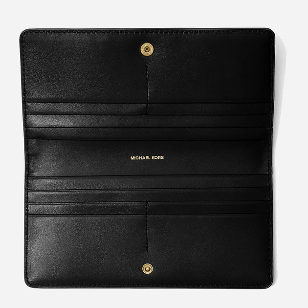 Портмоне жіноче з натуральної шкіри для карток Michael Kors Bryant 32S5GYTP3L 001 Чорне (800070349063) - зображення 3