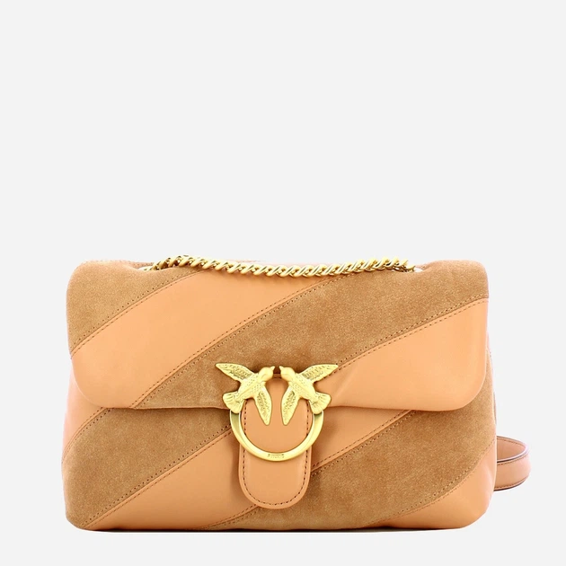 Сумка крос-боді через плече жіноча з натуральної шкіри середня Pinko Love Puff Classic 100038A2JY C79V Бежева (800070347452) - зображення 1
