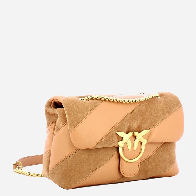 Сумка крос-боді через плече жіноча з натуральної шкіри середня Pinko Love Puff Classic 100038A2JY C79V Бежева (800070347452) - зображення 3