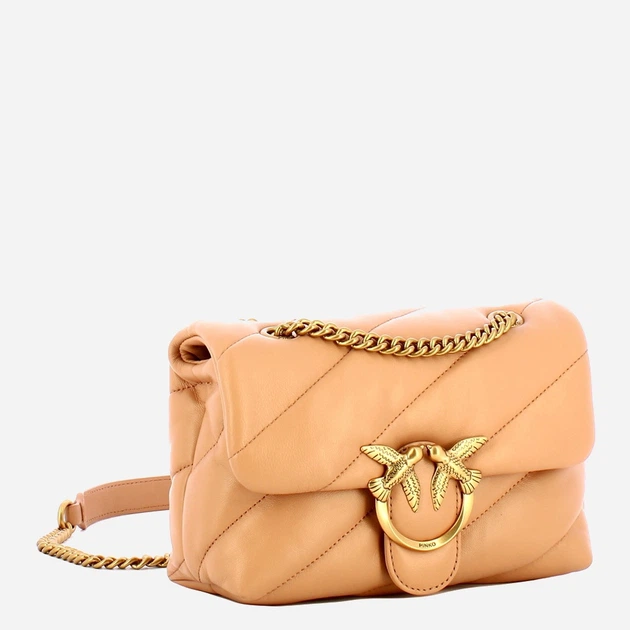 Сумка крос-боді через плече жіноча з натуральної шкіри маленька Pinko Love Puff Mini 100039A0F2 C79Q Рожева (800070347454) - зображення 3