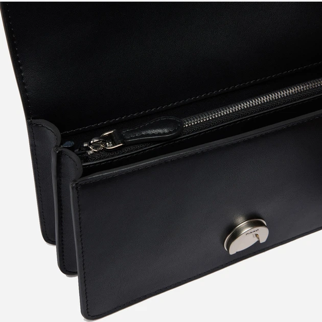 Сумка крос-боді через плече жіноча з натуральної шкіри маленька Pinko Love One Mini 105856A0F1 Z99O Чорна (800070347447) - зображення 3