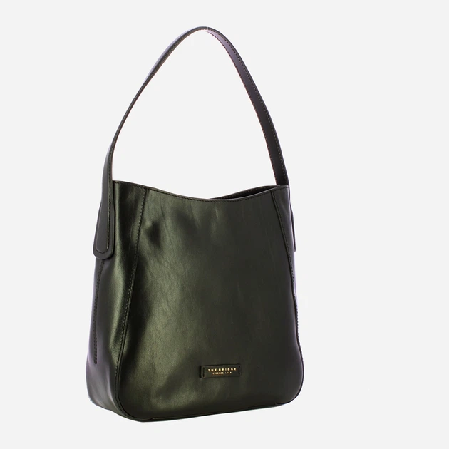 Torebka hobo damska ze skóry naturalnej mała The Bridge Maddalena 44162101 30 Czarna (800070350621) - obraz 3