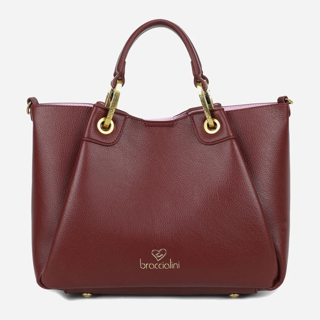 Сумка крос-боді через плече жіноча зі штучної шкіри середня Braccialini Amy B18501 YY 404 Темно-червона (800070348975) - зображення 1