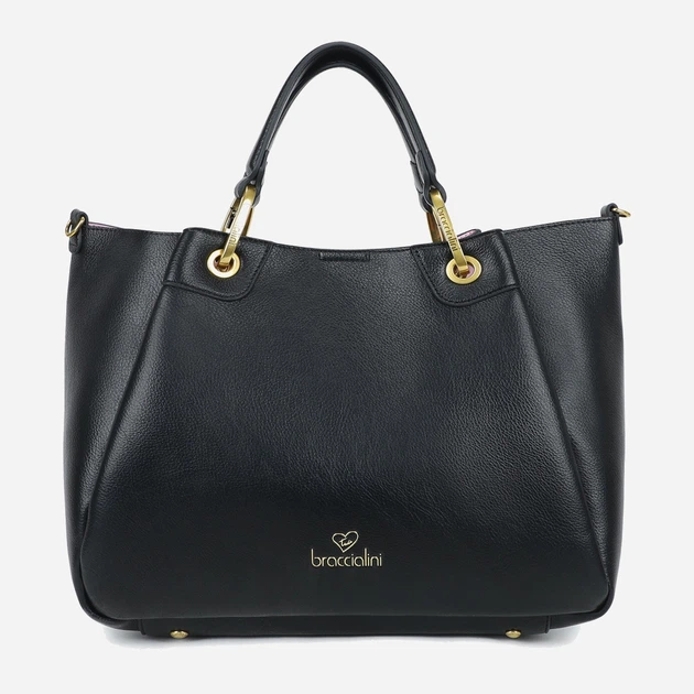 Сумка крос-боді через плече жіноча зі штучної шкіри велика Braccialini Amy B18502 YY 100 Чорна (800070348933) - зображення 1