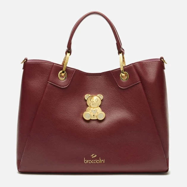 Сумка крос-боді через плече жіноча зі штучної шкіри велика Braccialini Amy B18522 YY 404 Темно-червона (800070348960) - зображення 1