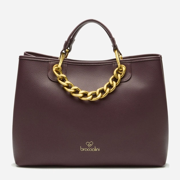 Сумка крос-боді через плече жіноча зі штучної шкіри велика Braccialini Beth Jewels B18530 YY 404 Темно-червона (800070348963) - зображення 1