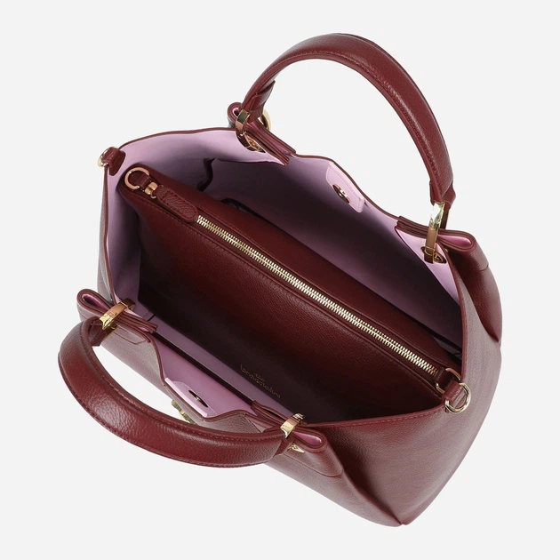 Сумка крос-боді через плече жіноча зі штучної шкіри велика Braccialini Amy B18522 YY 404 Темно-червона (800070348960) - зображення 5