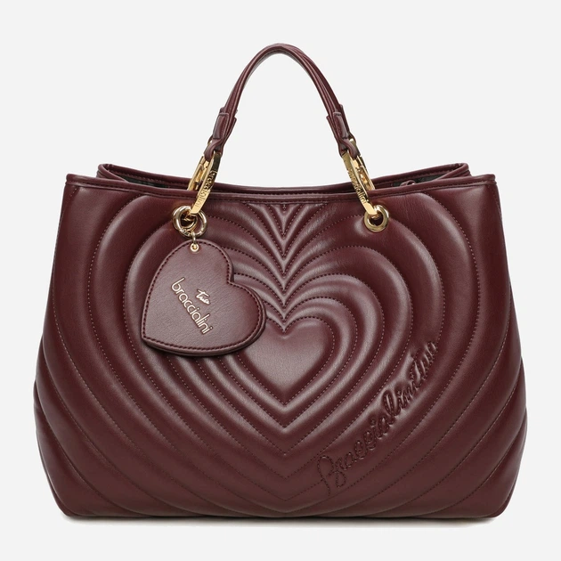 Сумка крос-боді через плече жіноча зі штучної шкіри велика Braccialini Beth Matelasse' B18550 YY 404 Темно-червона (800070348964) - зображення 1