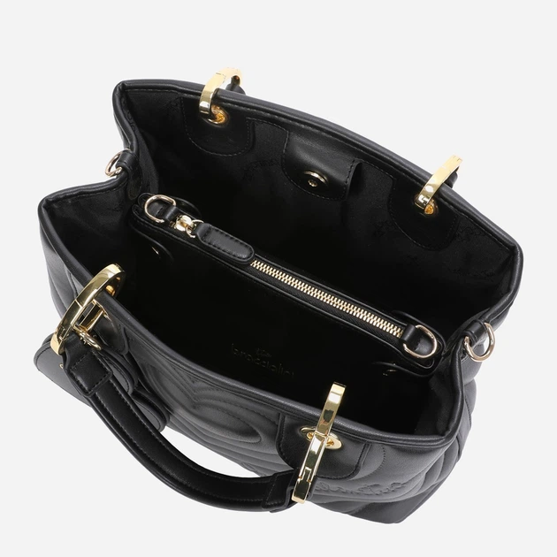 Сумка крос-боді через плече жіноча зі штучної шкіри середня Braccialini Beth Matelasse' B18551 YY 100 Чорна (800070348936) - зображення 5