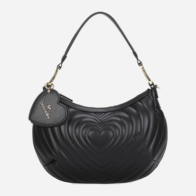 Сумка багет жіноча зі штучної шкіри середня Braccialini Beth Matelasse' B18552 YY 100 Чорна (800070348971) - зображення 1