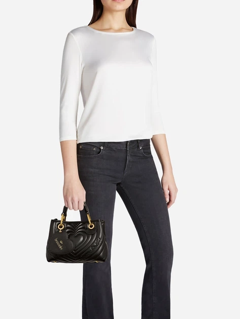 Torebka crossbody damska mała na szerokim pasku Braccialini Beth Matelasse' B18553 YY 100 Czarna (800070348984) - obraz 2