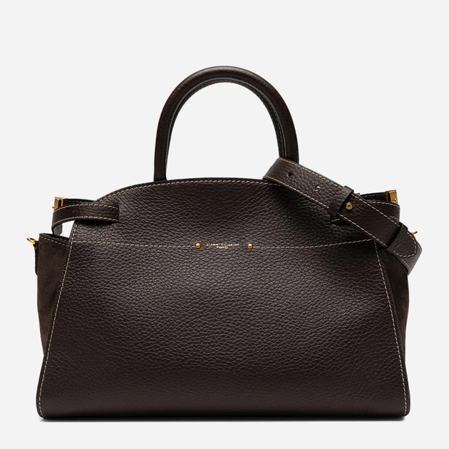 Torebka crossbody damska ze skóry naturalnej duża Gianni Chiarini Farah BS 11466 TKL-CM 2107 Ciemnobrązowa (800070345709) - obraz 1