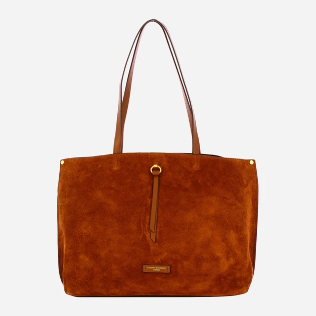 Torebka shopper ze skóry naturalnej Gianni Chiarini Egle BS 11485 CM-PL 099 Brązowa (800070345710) - obraz 1