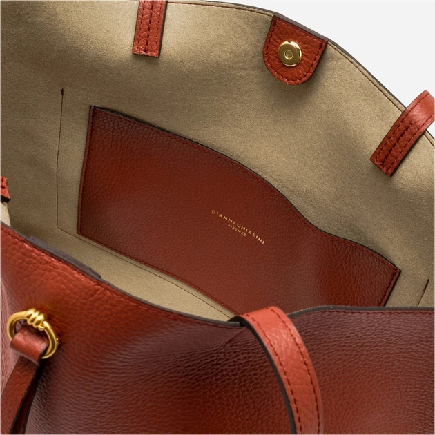 Сумка шопер жіноча з натуральної шкіри Gianni Chiarini Egle BS 11485/COMM GRN 14049 Червона (800070344897) - зображення 5