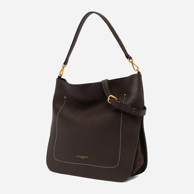 Torebka hobo damska ze skóry naturalnej Gianni Chiarini Olga BS 11496 TKL-CM 2107 Ciemnobrązowa (800070345713) - obraz 3