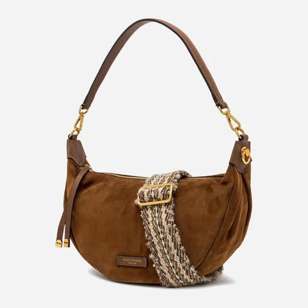 Torebka bagietka damska zamszowa Gianni Chiarini Aisha BS 12050 CM-NASPM 099 Brązowa (800070345730) - obraz 3