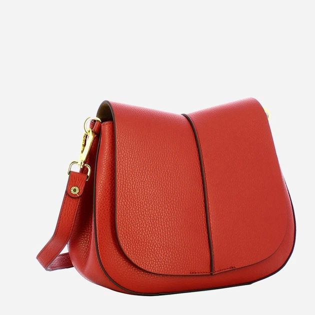 Сумка крос-боді через плече жіноча з натуральної шкіри середня Gianni Chiarini Helena Round BS 6036/COMM GRN-NAOP 14049 Червона (800070345734) - зображення 3