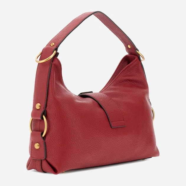 Сумка багет жіноча зі штучної шкіри велика Guess Camden HWBB9308180 RED Червона (800070344369) - зображення 2