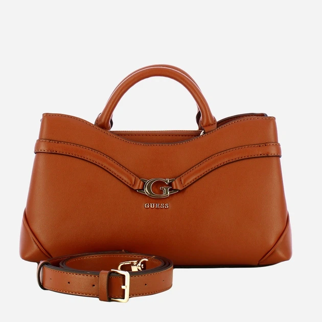 Сумка крос-боді через плече жіноча зі штучної шкіри середня Guess Dea HWBG7993060 COG Коричнева (800070344379) - зображення 4
