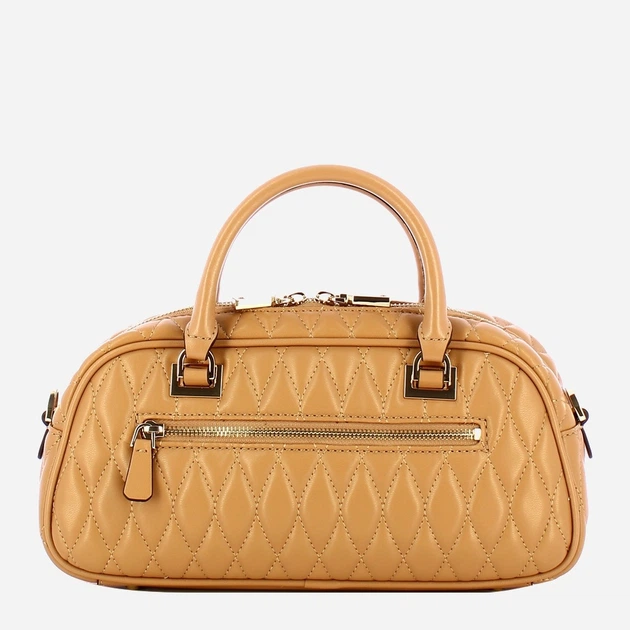 Сумка крос-боді через плече жіноча зі штучної шкіри середня Guess Valla HWQG8122050 BEI Бежева (800070344408) - зображення 2