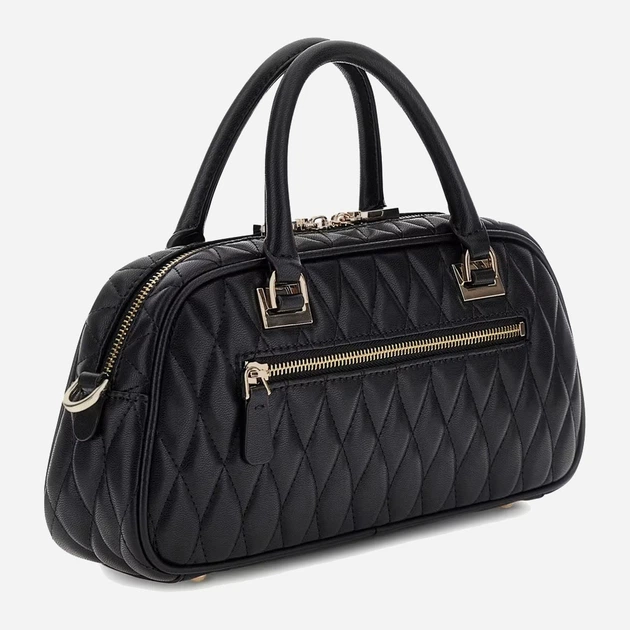 Сумка крос-боді через плече жіноча зі штучної шкіри середня Guess Valla HWQG8122050 BLA Чорна (800070344409) - зображення 2