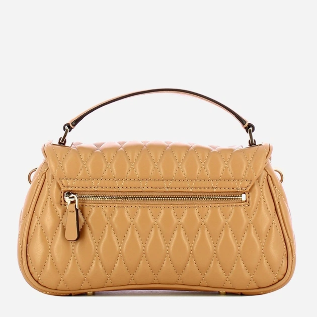Сумка крос-боді через плече жіноча зі штучної шкіри середня Guess Valla HWQG8122200 BEI Бежева (800070344411) - зображення 2
