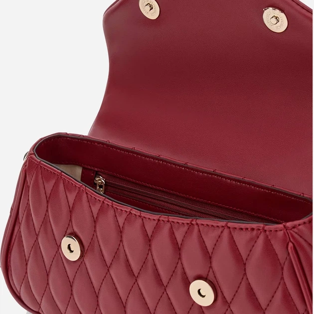 Сумка крос-боді через плече жіноча зі штучної шкіри середня Guess Valla HWQG8122200 RED Бордова (800070344413) - зображення 3