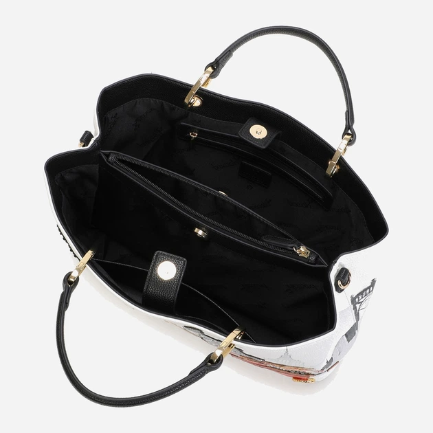 Torebka crossbody damska duża na szerokim pasku Braccialini LT201 YY 818 Biała (800070348946) - obraz 5