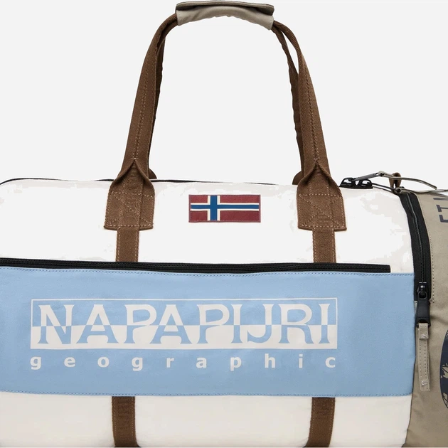 Спортивна сумка тканинна Napapijri H-Equator NP0A891TMQW1 Біла (800070348541) - зображення 6