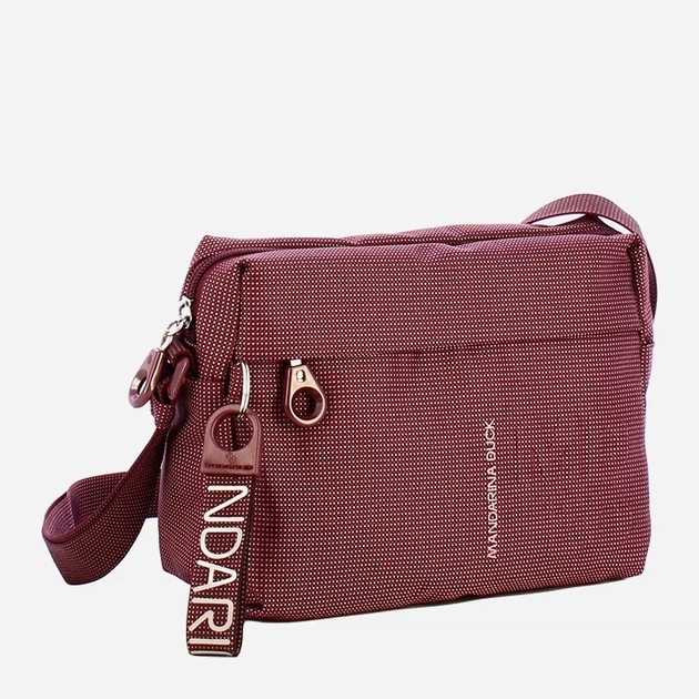 Torebka crossbody damska materiałowa mała Mandarina Duck Md20 P10QMT34 384 Bordowa (800070346900) - obraz 3