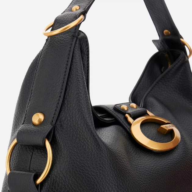 Сумка жіноча зі штучної шкіри велика Guess Camden HWBB9308180 BLA Чорна (800070344367) - зображення 5